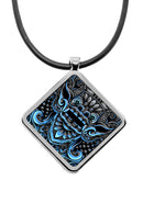 Balinese Barong Mask diamond pendant Custom print pendant personalized pendant Ornament Artwork Decor Bali Culture Indonesia Garuda jewelry accessory charms colorful gift pendants