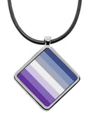 Pride Flags Pendant necklace Diamond shape charm Androgynous Butch Lesbian Demigender Boy Girl Drag Feather Gender Questioning Gilbert Baker Graysexual Pride Flags