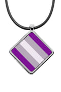 Pride Flags Pendant necklace Diamond shape charm Androgynous Butch Lesbian Demigender Boy Girl Drag Feather Gender Questioning Gilbert Baker Graysexual Pride Flags