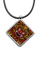Balinese Barong Mask Diamond pendant necklace