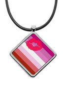 Pride Flags Pendant necklace Diamond shape charm Hijira Intersex Progress Lipstick Lesbian Maverique Neutrois Pangender Pocket Gender Rubber Trigender Two-Spirit Pride Flags