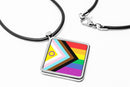 Pride Flags Pendant necklace Diamond shape charm Hijira Intersex Progress Lipstick Lesbian Maverique Neutrois Pangender Pocket Gender Rubber Trigender Two-Spirit Pride Flags