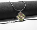 Military Camouflage Diamond Pendant Necklace