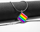 Pride Flags Pendant necklace Diamond shape charm Androgynous Butch Lesbian Demigender Boy Girl Drag Feather Gender Questioning Gilbert Baker Graysexual Pride Flags