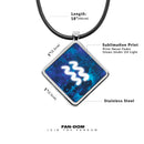 Zodiac Sign Symbols diamond pendant necklace