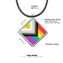 Pride Flags Pendant necklace Diamond shape charm Hijira Intersex Progress Lipstick Lesbian Maverique Neutrois Pangender Pocket Gender Rubber Trigender Two-Spirit Pride Flags