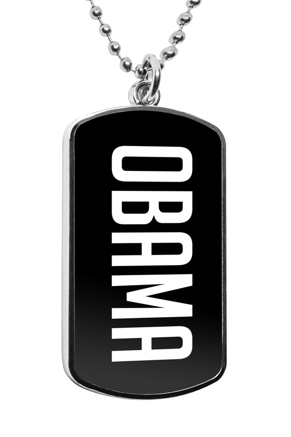 Barack Obama flag military dog tags pendants stainless pendant accessories president name gifts merch independence day