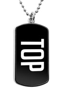 Top Dog Tag Pendant Pride Necklace Funny gay pride gifts dogtag lgbt message pendant Bttm gay accessories