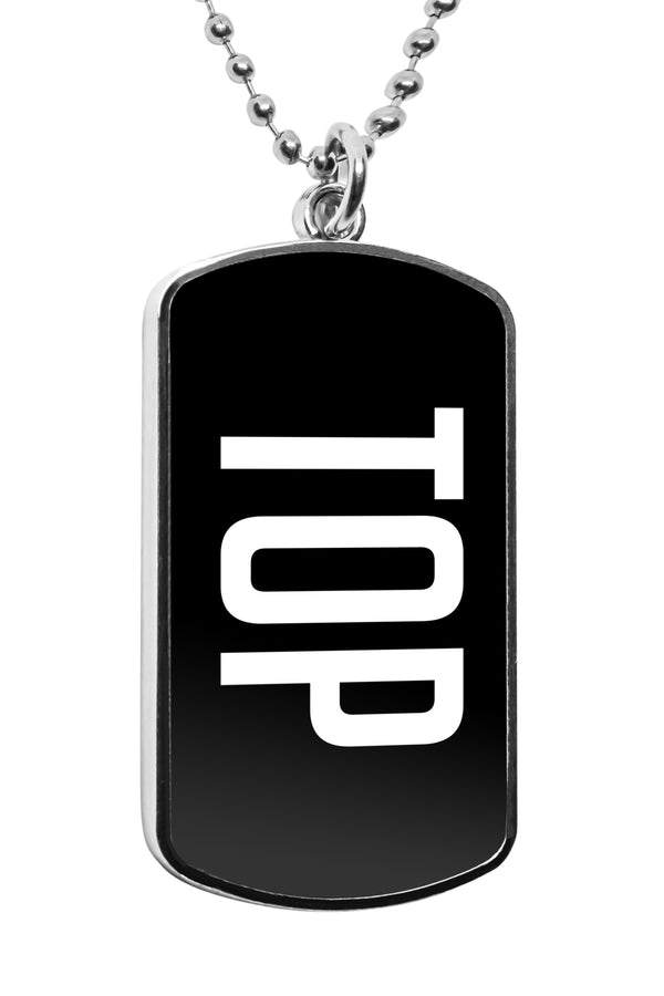 Top Dog Tag Pendant Pride Necklace Funny gay pride gifts dogtag lgbt message pendant Bttm gay accessories