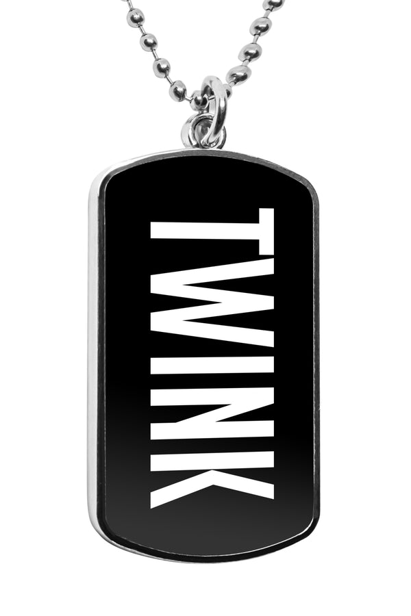 Twink Dog Tag Pendant Pride Necklace Funny gay pride gifts dogtag lgbt message pendant Bttm gay accessories