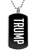 Donald Trump Dog Tag Military Necklace Stainless Pendant Accessories President Gifts Merch Independence day