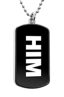He Him Pronouns Label Dog Tag Military Gender Necklace Stainless Pendant Accessories Gifts LGBT Gay Pride Gifts