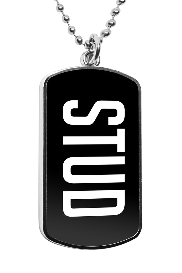 Stud Dog Tag Pendant Hottie Pride Necklace Funny gay pride gifts dogtag lgbt message pendant hunk gym accessories