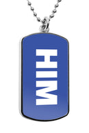Him Pronouns Dog Tag Necklace
