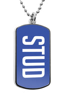 Stud Dog Tag Necklace