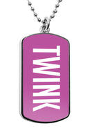 Twink Dog Tag Pendant Necklace