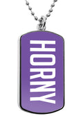 Horny Dog Tag Pendant Pride Necklace Funny gay pride gifts dogtag lgbt message pendant gay accessories