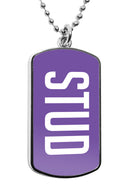 Stud Dog Tag Necklace