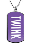 Twink Dog Tag Pendant Necklace
