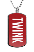 Twink Dog Tag Pendant Pride Necklace Funny gay pride gifts dogtag lgbt message pendant gay accessories