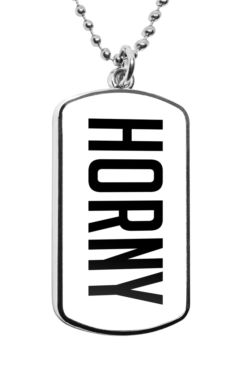 Horny Dog Tag Pendant Pride Necklace Funny gay pride gifts dogtag lgbt message pendant gay accessories