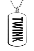 Twink Dog Tag Pendant Pride Necklace Funny gay pride gifts dogtag lgbt message pendant gay accessories