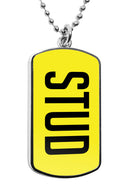 Stud Dog Tag Necklace
