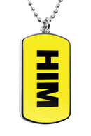 Him Pronouns Dog Tag Necklace