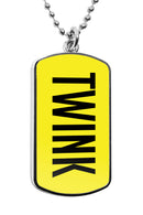 Twink Dog Tag Pendant Necklace