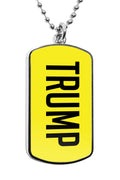 Donald Trump Dog Tag Military Necklace Stainless Pendant Accessories President Gifts Merch Independence day