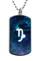 Zodiac Sign Symbols Dog Tag necklace