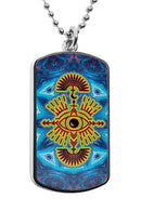 Evil Eye Dog Tag Necklace