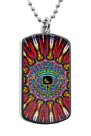 Evil Eye Dog Tag Necklace