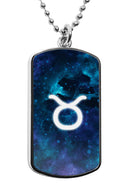 Zodiac Sign Symbols Dog Tag necklace