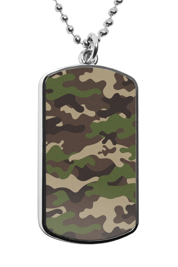 Military Camouflage Pattern Dog Tag Military Colorful Necklace Stainless Pendant Accessories Gifts Army Navy Gifts Dogtag Bagde camouflage fashion