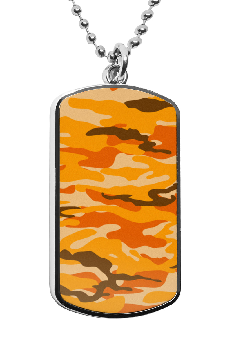 Military Camouflage Pattern Dog Tag Military Coloful Necklace Stainless Pendant Accessories Gifts Army Navy Gifts