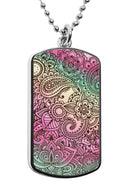 Henna Tattoo Dog Tag Necklace