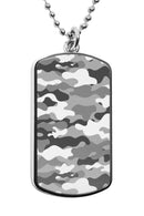 Military Camouflage Dog Tag Necklace