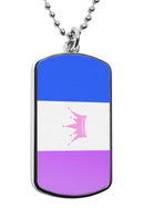 Pride Flag LGBTQA Dog Tag Necklace