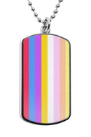 Pride Flag LGBTQA Dog Tag Necklace