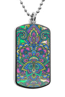 Henna Tattoo Dog Tag Necklace
