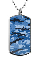 Military Camouflage Dog Tag Necklace