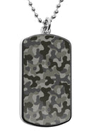 Military Camouflage Dog Tag Necklace