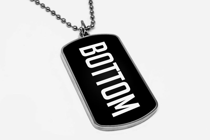 Bottom Dog Tag Pendant Pride Necklace Funny gay pride gifts dogtag lgbt message pendant Bttm gay accessories