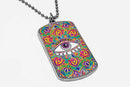 Evil Eye Dog Tag Necklace