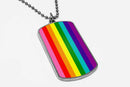 Pride Flag LGBTQA Dog Tag Necklace