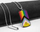 Pride Flag LGBTQA Dog Tag Necklace