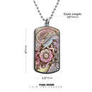 Henna Tattoo Dog Tag Necklace