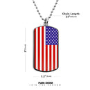 National Flags US Dog Tag Necklace