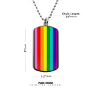 Pride Flag LGBTQA Dog Tag Necklace